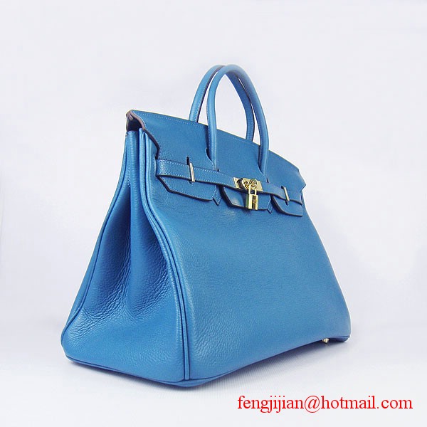Hermes Birkin 40cm Togo Bag Blue 6099